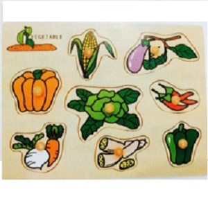 WOODEN FLAT PUZZLE - VEGETABLES